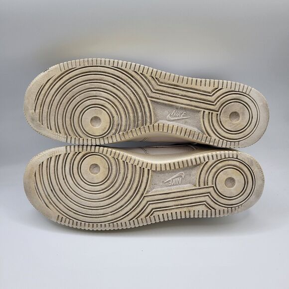 Nike Shoes Mens 12 Air Force 1 White Swoosh Sneakers AT4143-103 Athletic - Picture 6 of 11